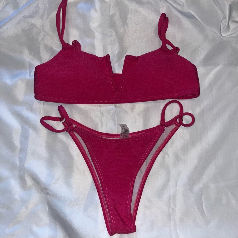 Pink 2 piece bathing suit